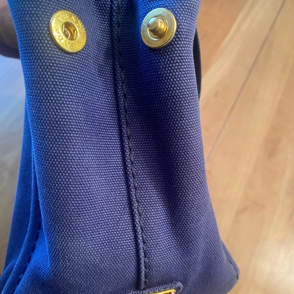 This is a blue denim Prada canapa tote! - Picture 4 of 16